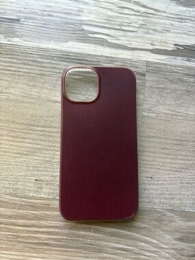 iPhone 14 Slim Burgundy Phone Case - Compatible Cell Phone Case